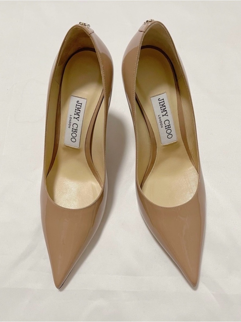 Jimmy Choo Blush Patent Pointed-Toe Love 85 Pumps